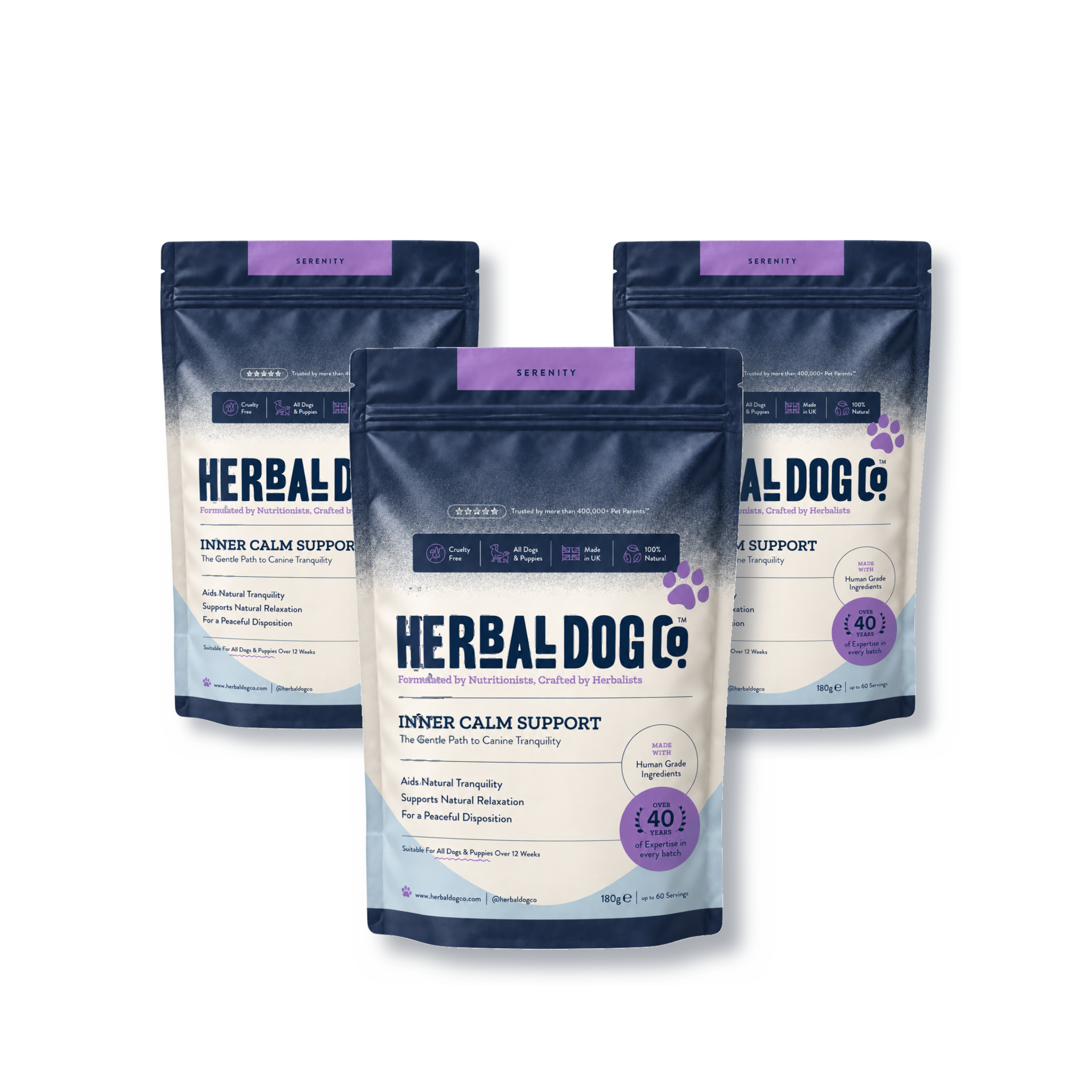 HerbaCalm Calming Powder For Dogs | Daily Dog Food Supplement